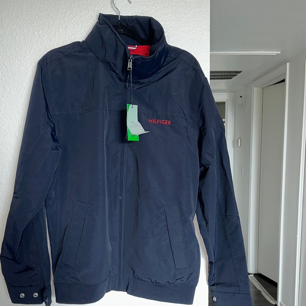 Tommy Hilfiger Dark Blue High-Collar Jacket